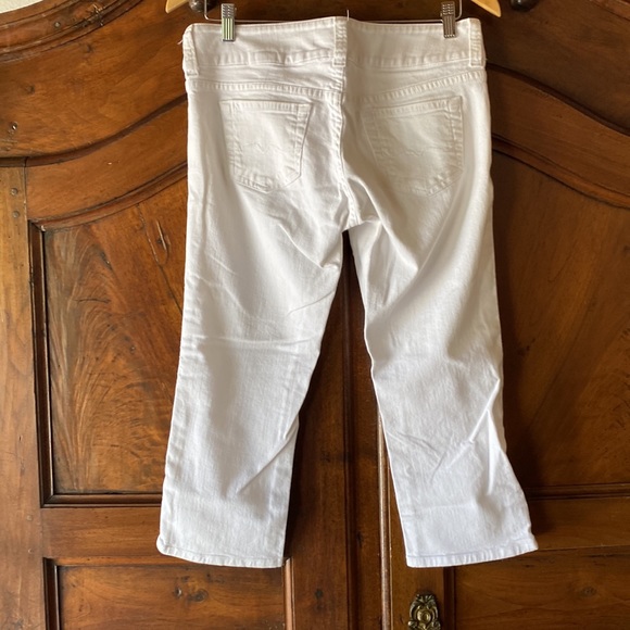 Red Engine White Crop/Capri jeans Size 29 - Picture 3 of 10